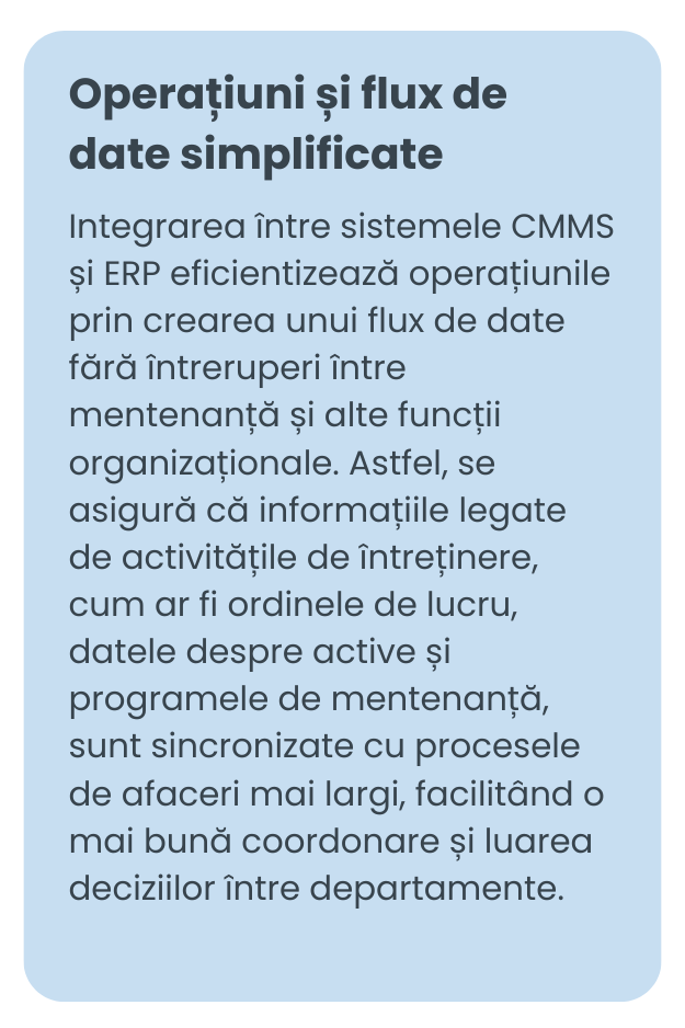 beneficii ale integrării CMMS cu sistemele ERP1