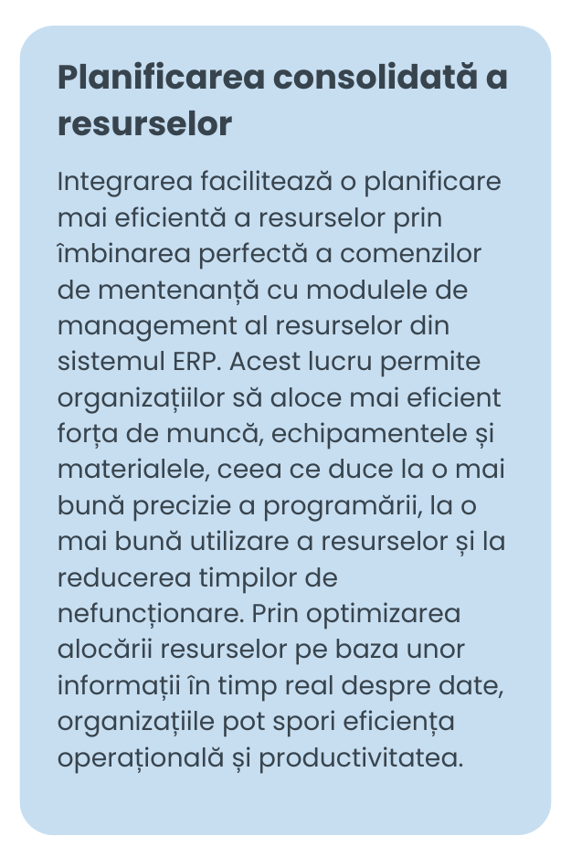 beneficii ale integrării CMMS cu sistemele ERP3