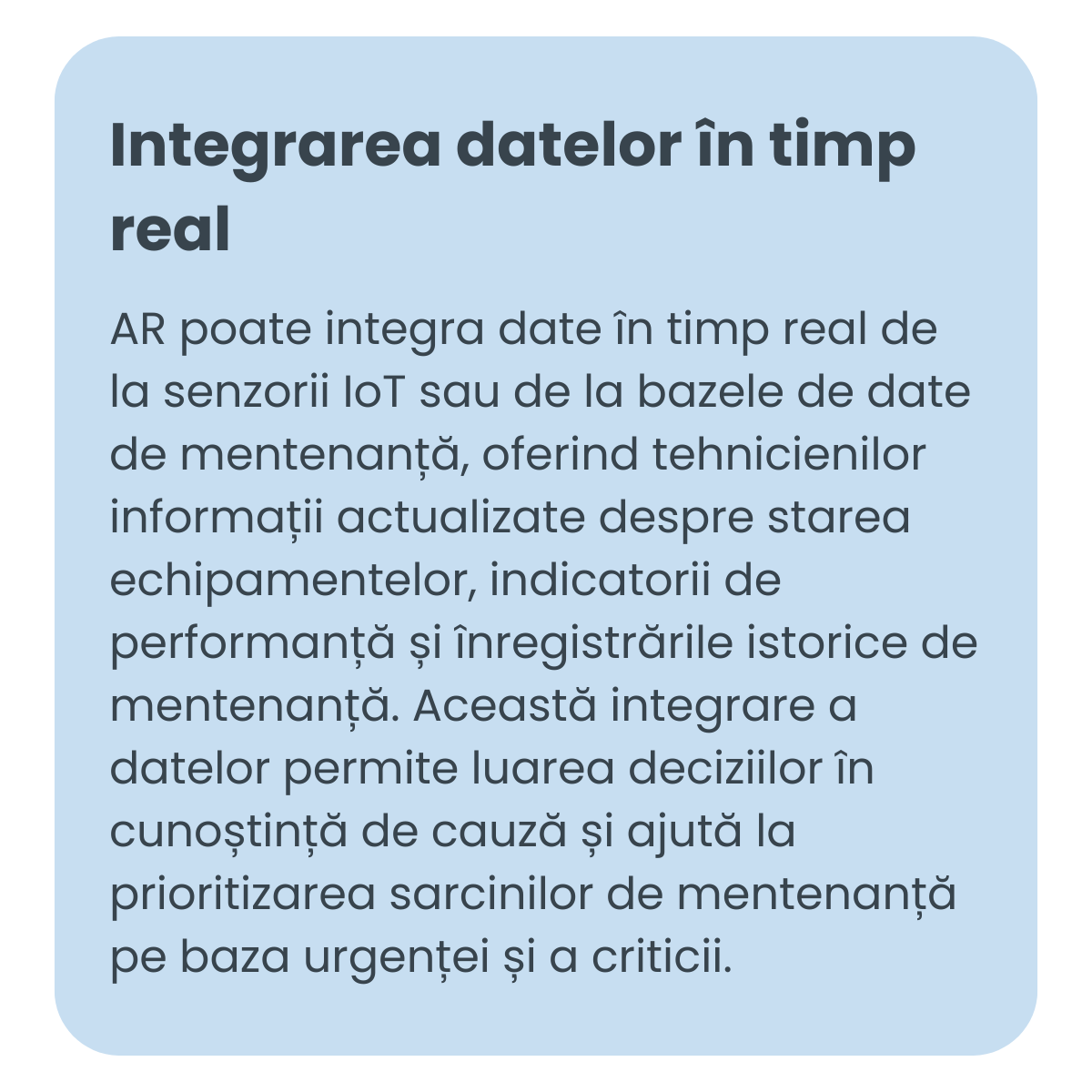 Integrarea datelor in timp real AR