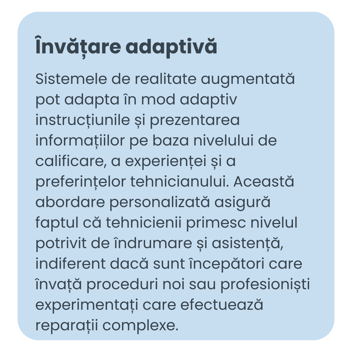 Invatatre adaptativa AR